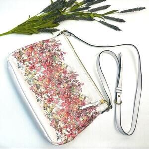 Elliott Lucca White Crossbody with Pink & Red Floral Print